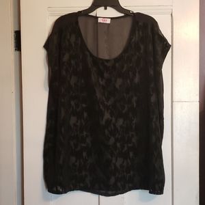 Sheer Black Burnout Tee